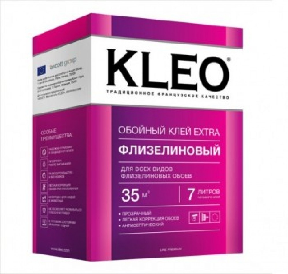 Клей для флизелиновых обоев, сыпучий KLEO EXTRA 35/20