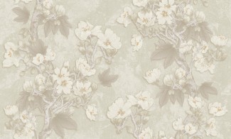 Обои бежевые с крупными цветами SIRPI винил Дерево арт. 10374-02 Бежевые виниловые